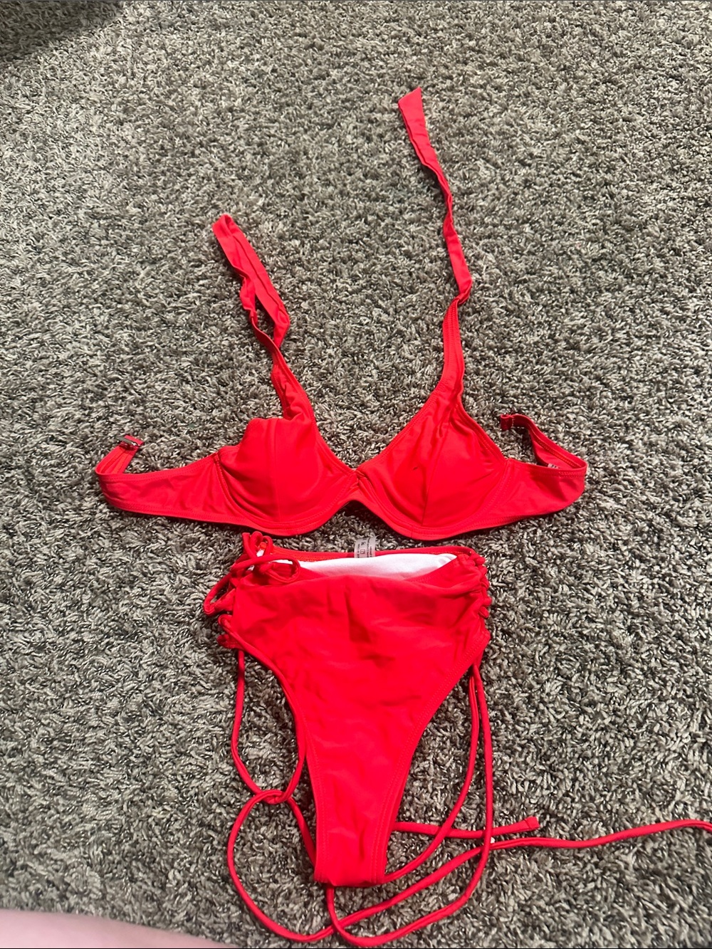 Forever 21 Bright Red Two-Piece Bikini Set